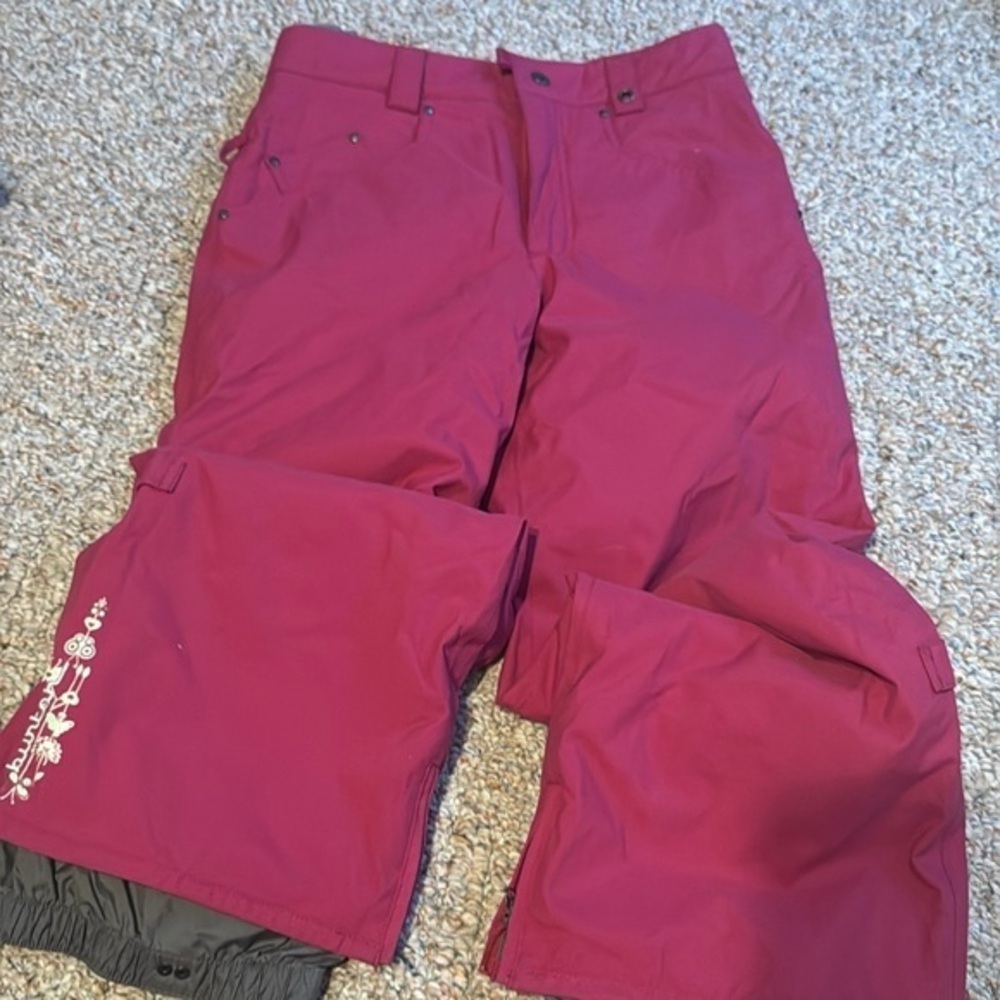 Burton girls wrangler fuschia pink‎ snow ski snowboard pants size large